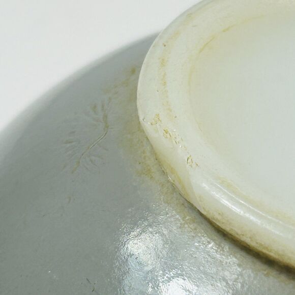 Hazel Atlas Platonite Ovide Coffee Tea Cups Set 3 Gray Burgundy Dark Green READ - Picture 7 of 7